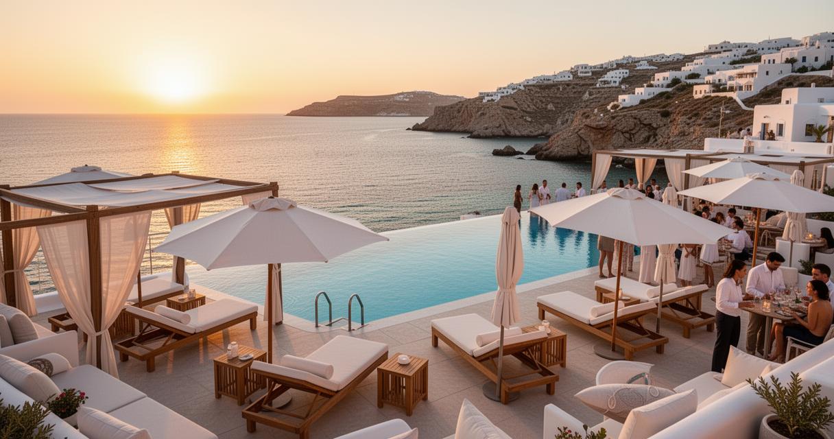 Les meilleurs bars et clubs de plage de Mykonos pour cet été 2023 : guide complet des établissements face à l&rsquo;océan